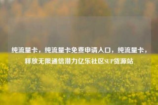 纯流量卡，纯流量卡免费申请入口，纯流量卡，释放无限通信潜力亿乐社区SUP货源站