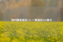 纽约期金涨近1.4% 一度逼近3253美元